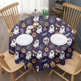 thumbnail image 3 of Dark Halloween Pattern Round Tablecloth 60"x60",Wrinkle Wipeable Table Cloth for Kitchen Dining Room Picnic Patio Party, 3 of 6