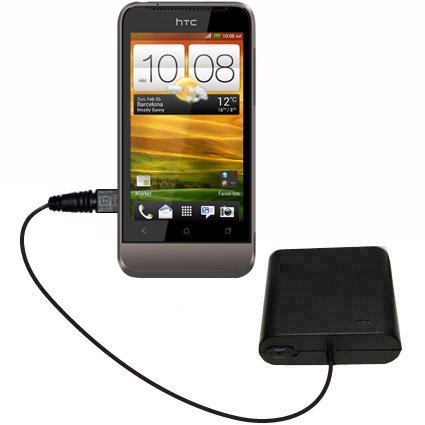 Portable Emergency AA Battery Charger Extender suitable for the HTC One V - with Gomadic Brand TipExchange