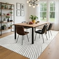 thumbnail image 2 of HOMERRY Area Rug 5' x 7' Rugs for Living Room Modern Washable Indoor Geometric Striped Carpet, Gray, 2 of 5