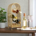 thumbnail image 4 of Twine Trellis Cast Iron 7 Bottle Wine Rack, Gold Wine Storage, Wine Decor, 4 of 5