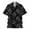 A Black, variant on Men'sShirts Relaxed Fit Skull Print Button Up Lapel Short Sleeve Shirt Breathable Relaxed Fit Casual Vacation Shirts for Men