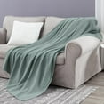 thumbnail image 4 of Chezmoi Collection 100% Cotton 4 Layer Muslin Blanket, Queen Size, Lightweight Breathable Pre-Washed Throw, Soft All Season Blanket for Bed Sofa Couch, Sage Green, 4 of 9