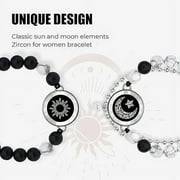Totwoo Long Distance Bracelets for Couples, Vibration & Light Up Bracelet, Montain & Sea Long Distance Relationship Gifts for Girlfriend Boyfriend