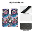 thumbnail image 4 of Honeii Colorful Donut Print Car Foot Mat Four-Piece Set - Front & Rear Universal Car Floor Mats for SUVs, Trucks, Sedans, 4 of 7