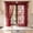 Red, variant on Floral Lace Sheer Curtain, Rod Pocket Window Treatment for French Country, Boho & Vintage Home Decor, Light Filtering Semi-Sheer Panel, Elegant Romantic Privacy Drape, Red