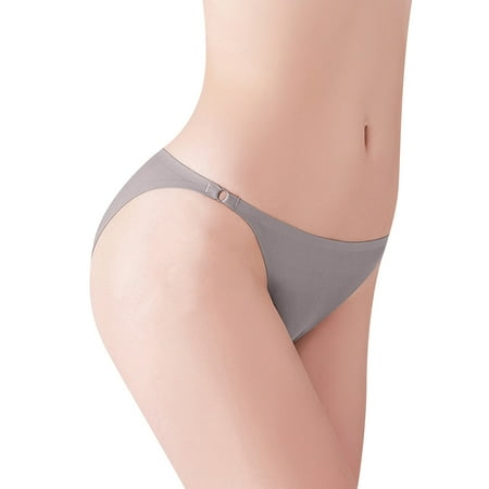 GZWYHT Womens Underwear Clearance Seamless Underwear High Waisted Cotton Underwear Soft Full Briefs Ladies Breathable Panties No Show Underwear Cheeky Underwear Breathable Underwear Grey One Size
