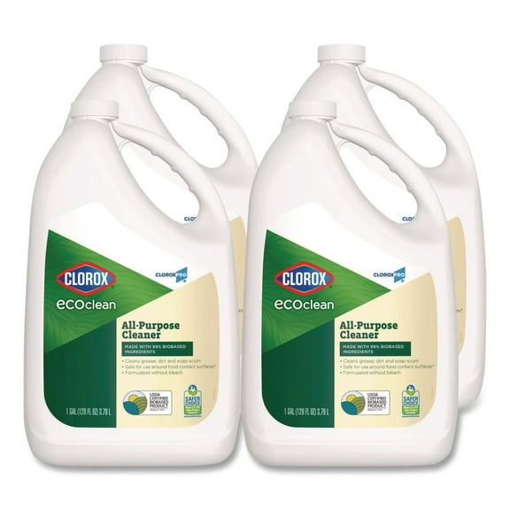 Clorox 60278 Clorox Pro EcoClean 128 oz. Bottle All-Purpose Cleaner - Unscented (4/Carton)