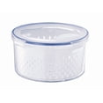 thumbnail image 2 of Tong 4 In 1 Food Storage Container Fruit Storage Containers For Fridge Household Transparent Food Storage Including Drain Soak Wash Drain And Store, 2 of 6