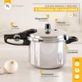 thumbnail image 4 of Olla Express Ekco Classic de Aluminio 7 Litros con 6 Sistemas de Seguridad plateado EKCO 60916, 4 of 7