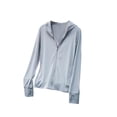 thumbnail image 1 of Qarigey Abrigo Ropa de protección solar Sudadera con capucha Protector solar Chaqueta elástica para exteriores Ropa deportiva Prendas para la parte del cuerpo Gris S, 1 of 6