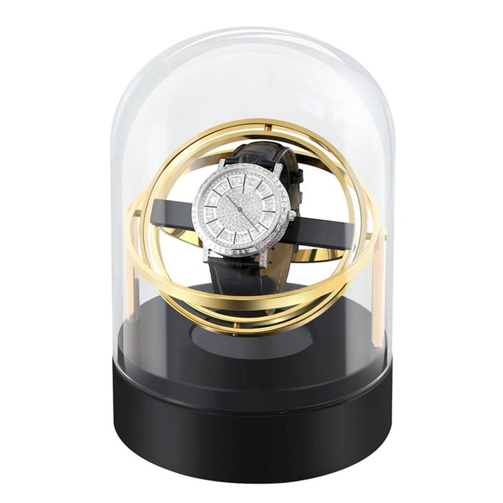 Aestoria Automatic Watch Winder Gyroscope Watch Stand Silver Walmart