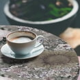 thumbnail image 3 of Ambesonne Floral Fitted Round Tablecloth, Hawaiian Hibiscus Sunflower, 56"- 60" Diameter, Dimgray Slate Brown and Pearl, 3 of 5