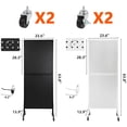 thumbnail image 3 of Kojooin Metal Pegboard Display Stand with Wheels, Adjustable Height Floor Display Rack with T-Base and Hooks, 3 of 7
