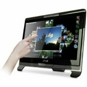 Angle View: MSI Wind Top 18.5" Touchscreen All-In-One Computer, Intel Atom 330, 2GB RAM, 250GB HD, DVD Writer, Windows Vista Home Basic, Black, AE1900-10SUS