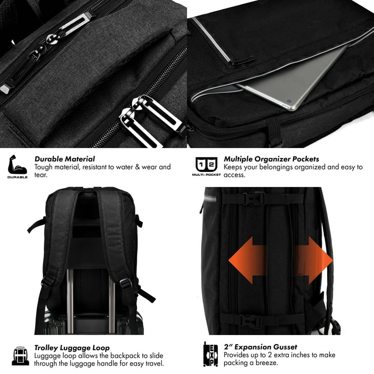 Travel Select Grayville 17" Multifunctional Tech Laptop Backpack with USB Port, Black Travel Select Grayville 17" Multifunctional Tech Laptop Backpack with USB Port, Black