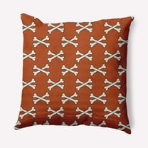 Simply Daisy 16" x 16" Cross Bones Decorative Throw Pillow, Sienna