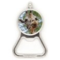 thumbnail image 1 of Organismo terrestre ciervos animal salvaje Acero inoxidable Metal cerveza tapa sacacorchos, 1 of 3