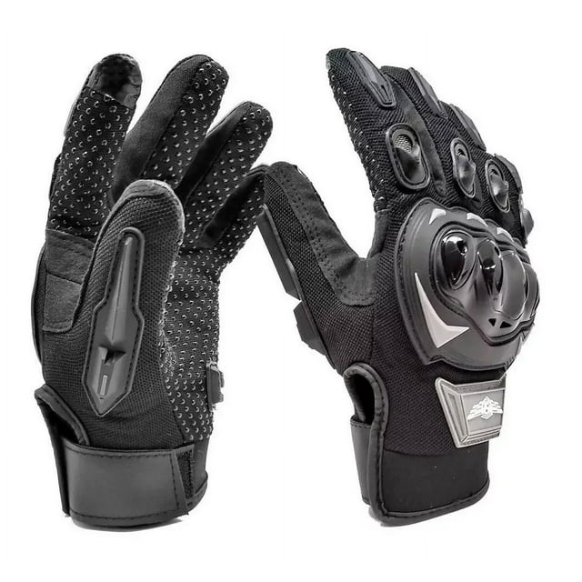 Guantes Para Motociclista Negro Gris Protecciones Touch