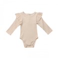 thumbnail image 1 of EYIIYE Baby Boy Girl Long Sleeve Romper Cotton Ruffled Bodysuit, 1 of 6