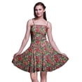 thumbnail image 1 of Bimba Robe Soleil Mini à Taille Smockée pour Femmes à Imprimé Floral, Tenue de Fête d'Été pour les Vacances - Petit, 1 of 5