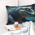 thumbnail image 4 of Kdxio Cotton Pillow Cases 14"x20" Pillowcases,Soft and Breathable Bedroom Pillow Cases-Starry Sky Colorful Crocodile A-No Pillow Core, 4 of 5