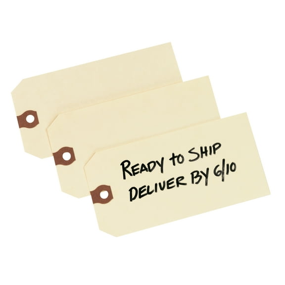 Avery Unstrung Shipping Tags, 11.5 pt. Stock, 5-1/4" x 2-5/8", 1,000 Manila Hang Tags (12306)