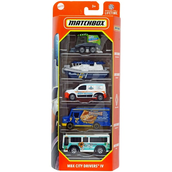 Matchbox MBX City Drivers IV Diecast Vehicle 5-Pack
