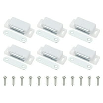 Uxcell Cabinet Magnets For Closure [6pcs] - Magnetic Door Latch for Kitchen & Cabinet Door Drawer Latch - [White - 1.77 IN]