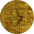 thumbnail image 1 of Ahgly Company Machine Washable Indoor Round Oriental Yellow Industrial Area Rugs, 7' Round, 1 of 4