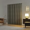 thumbnail image 6 of Sun Zero Medina 2-pack Woven Damask 100% Blackout Rod Pocket Curtain Panel Pair, Olive, 50"W x 84"L (2 Panels), 6 of 8