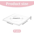 thumbnail image 2 of 8Pcs Acrylic Coaster 12x12x0.28cm Clear Mug Pad Creative Decorative Plate Coaster Square Coasters Hollow Out Cup Mats Transparent Coaster for Desk Dining Table Kitchen Bar Photos Shooting Prop DIY, 2 of 6