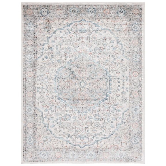 SAFAVIEH Oregon Eilish Floral Area Rug, Grey/Blue, 10' x 14'