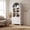 White, variant on Homy Casa 71" Arched Storage Cabinet with Glass Doors, Drawers for Kitchen, Entryway, Coffee Bar