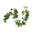 thumbnail image 1 of Enredaderas artificiales de con rosas, eucalipto falso, plantas colgantes, guirnalda de eucalipto para mesa, puerta, fiesta, pared, arco Champán, 1 of 8