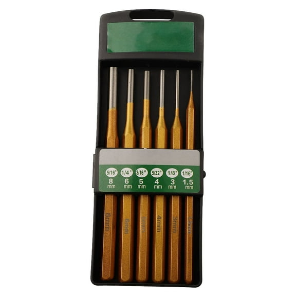6Pcs Chisel Set Cylinder Punch Woodworking Drill Chisel Punching For Metal Stone
