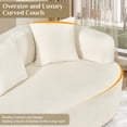 thumbnail image 4 of Wiilayok 131" Modern Chenille Sectional Sofa,Curved Sofa with Deep Seat,Cloud Compression Sofa Couch for Living Room,No Assembly,Beige, 4 of 10