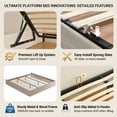 thumbnail image 6 of Zanmintaobo King Size Lift up Storage Bed Frame, Headboard-Free Wood Platform,Whitewash Finish,Heavy Duty Slats, No Box Spring Needed,Rustic Off White, 6 of 13