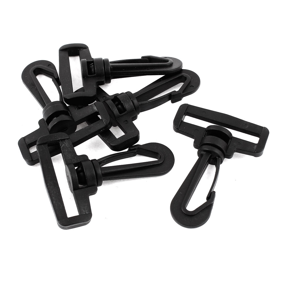 Luggage Bag Belt Strap Black Plastic 38mm Swivel Rotary Snap Hooks ...