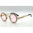 thumbnail image 3 of Sunglasses Men Hip Hop Shades Round Gold Metal Diamond Bling Pink, 3 of 6
