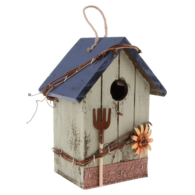 Casa de pájaros de madera de 6 estilos, casa de pájaros decorativa para jardín, nido de pájaros para animales pequeños F Cola Casas decorativas para pájaros al aire libre