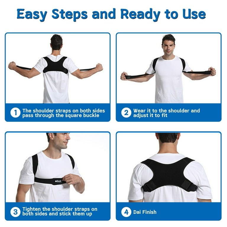 WZCPCV Posture Corrector for Women and Men, Adjustable Upper Back Brace for  Posture Hunchback Support,Providing Pain Relief from Neck, Shoulder, and