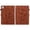 Brown, variant on Case for iPad Air 11 2024/Pro 11 2022/2021/2020/2018/Air 4/Air 5, Flower Pattern PU Leather Multi-Angle Viewing Stand Shockproof Flip Case with Card Slot, Magnetic Clasp, Pencil Slot, Brown