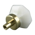 thumbnail image 4 of Kitchen Cabinet Knob Milk Glass 1" Dia W/ Brass Back Renovators Supply, 4 of 8