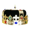 thumbnail image 3 of King Crown Hat Fancy Dress Cosplay Dress up Masquerade Stage Show Tiaras Crown Birthday Hat para fiesta de graduación Vacaciones Negro Fernando Sombrero de corona de rey, 3 of 8