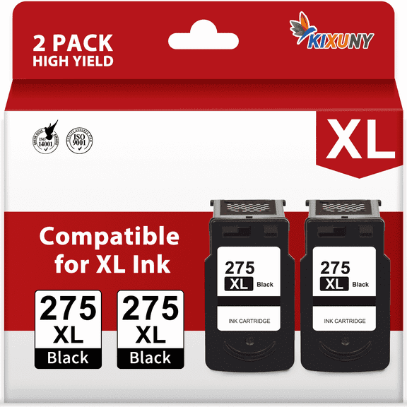 275XL Black Ink Cartridge Compatible for Canon 275 Ink for Canon Ink 275 for Canon PIXMA TS3520 TS3522 TS3500 TR4720 TR4700 Printer (Black, 2 Pack)