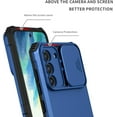 thumbnail image 3 of Compatible with Samsung S20 FE Case with Slide Camera Cover, Samsung Galaxy S20 FE 5G Phone Case with Stand Shockproof Hard PC Cases (Blue), 3 of 14