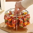 thumbnail image 5 of #air# Fryer Kebab Rack with 12pcs Skewers,Stainless Steel Vertical Skewer,#air# Fryer Standing Barbecue Rack,Multifunctional Vertical Skewer Stands for Meat skewers, Chicken Legs,Barbecues Oven U9O0, 5 of 8