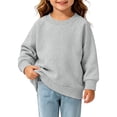 thumbnail image 4 of MexChoioe Kids Basic Crew Neck Sweatshirt Long Sleeve Raglan Sleeve Pullover Loose Cut Fall Winter Everyday Wear for Boys and Girls, 4 of 4
