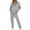 tg08#-Light Gray, variant on Women's Trousers Suit Stylish Casual Drawstring Hoodie High Waist Pants Two Piece Set for Everyday and Wear
