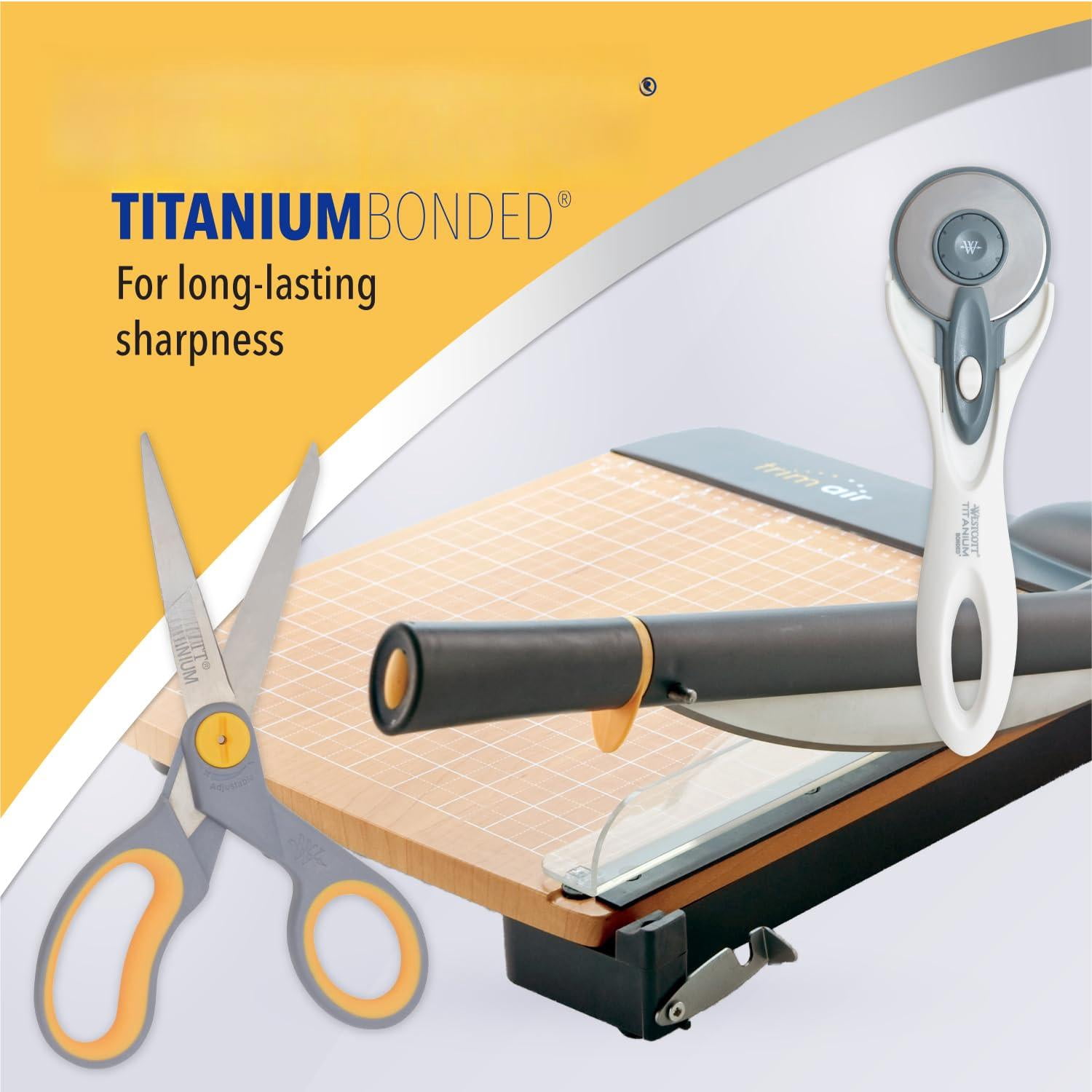 Titanium-bonded Mini 3-piece Travel Set - Folding For Fabric And Paper  Slicer & Rotary